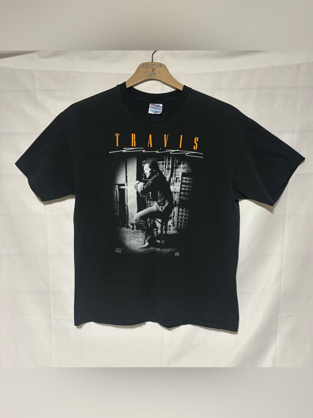 Vintage 1992 Travis Tritt Concert Tour T-Shirt Single Stitch Black Size XL
